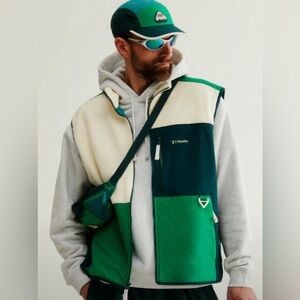 Kith For Columbia Sherpa Vest 'Bamboo Forest'. New